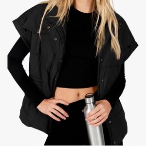 Women's Black Puffer Vest